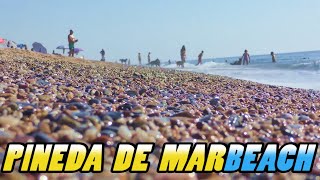 Pineda de Mar Beach  Costa Brava 4k [upl. by Nodyroc864]