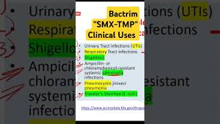 Bactrim quotTrimethoprim  Sulfamethoxazolequot Clinical Uses [upl. by Rotceh503]