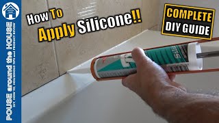 How to apply silicone sealant DIY guide Silicone caulk application for beginners Pro silicone bead [upl. by Nagey]