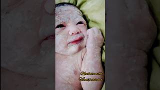 Newborn with vernix caseosababyshorts babyvideos newbornbaby [upl. by Yle]