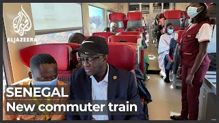 Senegals new commuter train makes inaugural journey from Dakar [upl. by Muller]