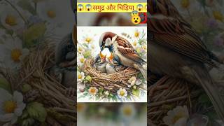 samudra aur chidiya ki kahani 😮😮😱🐧🐦🐦🐦shortsviral [upl. by Orlan]