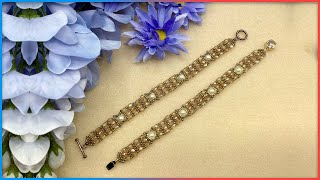 Easy Netted Bracelet Tutorial [upl. by Ternan]