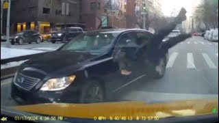 Driver High on Weed Hits NYPD Cop Raw Footage [upl. by Doug489]