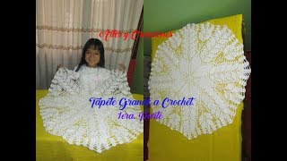 TAPETE TEJIDO A CROCHET  1ERA PARTE [upl. by Darren904]