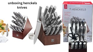 Henckels knives  Unboxing Henckels SelfSharpening  Henckels 20 Piece Knife SetCOSTCOCookwithyampd [upl. by Notned]