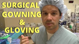 STERILE GOWNING AND GLOVING SURGERY [upl. by Amory]