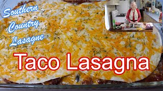 Taco Lasagna  Easy Mexican Casserole Full of beef beans tomatoes and flour tortillas [upl. by Etnwahs]