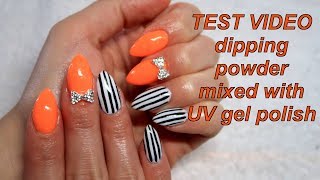 DIPPING POWDER mixed with UV GEL POLISH  DOES IT WORK [upl. by Wernher]