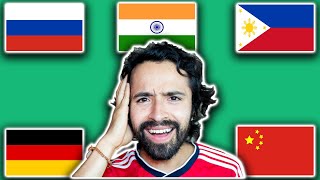 How Languages Sound to Foreigners Reaction to Russian German Hindi Filipino Bengali amp Mandarin [upl. by Ahsial409]