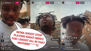 ShoeBoxBaby Really Threatened To Shoot At Car Honking Its Horn On O’ Block IG Live 😂😂😂🤦‍♂️🤦‍♂️🤦‍♂️ [upl. by Cupo]