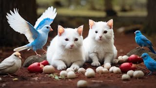 Cat TV for Cats to Watch 😺 Pretty Birds and Squirrels 🐿 8 Hours 4K HDR 60FPS [upl. by Jeffries]