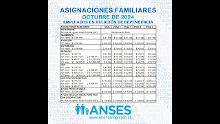 Planillas con nuevos montos de asignaciones familiares del SUAF y la AUH en octubre de 2024 [upl. by Aticnemrac]