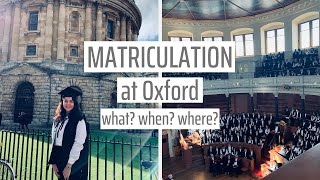 WHAT IS MATRICULATION  oxford university  first year [upl. by Bedad]