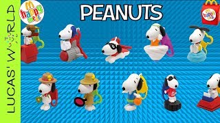 PEANUTS SNOOPY Happy Meal Toys Unboxing Video McDonalds Full Set Kids Meal Toys Review Lucas World [upl. by Eanyl610]