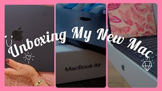 Unboxing my New MacBook Air 💖 [upl. by Auqenes424]