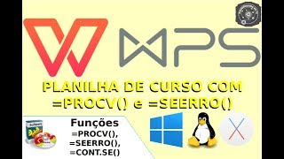 📊 Planilha de Cursos AulaEAD PROCV com WPS Office 2016 Spreadsheets [upl. by Elish]