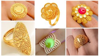 2024 Gold Ring designs  Gold Ring designs for women  Glorious Jewelry designe 22k ring designs [upl. by Rodman]