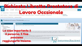 Richiesta Libretto famiglia INPS per Prestatori di lavoro Occasionale [upl. by Mei79]