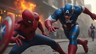 heavy fight SpiderMan VS Captain America ⚡ [upl. by Lraed]