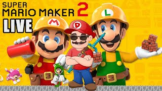 LIVE  Super Mario Maker 2  Fan Levels and More [upl. by Annoel]