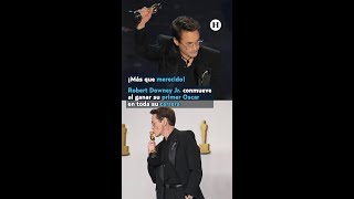 Robert Downey Jr gana su primer Oscar por su papel en Oppenheimer [upl. by Aziul]