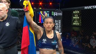 Invicta FC 58 Sayury Canon Celebrates Win [upl. by Chinua107]