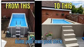 Pool deck for above ground intex pool [upl. by Lotte631]