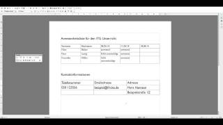 Tutorial Tabellen erstellen und bearbeiten in Open Office [upl. by Mapel]