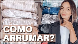 COMO ORGANIZAR GAVETA DE ROUPAS Técnica de como DOBRAR CAMISETAS e SHORTS [upl. by Bertrando]