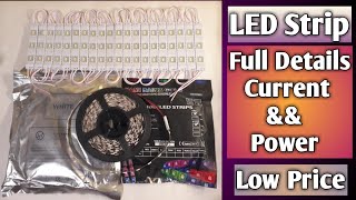 DC 12volt LED Strip Lights Current Power Full Details Unboxing Reviews [upl. by Dianne]