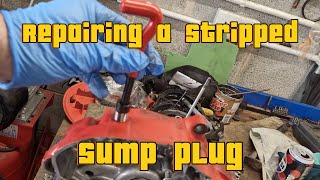 Using a helicoil kit to repair a stripped sump [upl. by Anoit506]