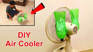 Amazing idea to Make Air Cooler Using Table Fan  Homemade AC [upl. by Jerz]