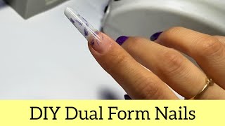 Dual Forms with builder gel 🌸 3D nailart design، آموزش کاشت قالب ژونال فول گلس [upl. by Atnas781]