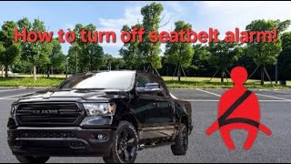 How to turn off seatbelt alarm On Ram trucks [upl. by Noakes]