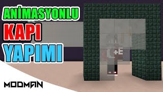 ANİMASYONLU KAPI NASIL YAPILIR   MODSUZ  MİNECRAFT PE [upl. by Huai]