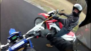 Honda CRF250L vs Yahama WR250R RACE [upl. by Boonie]