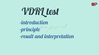 VDRL test introduction principle interpretation [upl. by Ordnagela619]