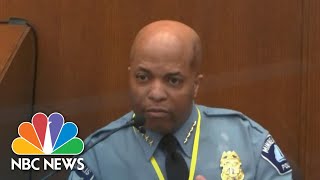 Minneapolis Police Chief Testifies In Derek Chauvin Trial  NBC Nightly News [upl. by Aremat]