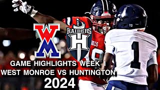 RIVALS CLASH West Monroe vs Huntington Football Showdown [upl. by Egamlat]