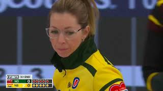 Page 1 vs 2  2022 Scotties Tournament of Hearts  McCarville NO vs Crawford NB [upl. by Aicirtan]