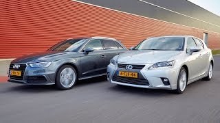 Audi A3 Gtron vs Lexus CT200h English subtitled [upl. by Akived]