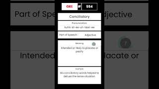 GRE Vocabulary builder for English 554 Word Conciliatory GRE English Vocabulary Shorts [upl. by Armin]