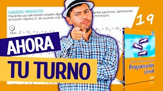 1⃣9⃣ SIMPLEX ALGEBRAICO  Ejercicios propuestos 👉 CursoDeProgramacionLineal [upl. by Bakerman]