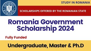 Romania Government Scholarship  BS MS PhD  No IELTS  Application Procedure Explained  202425 [upl. by Crofton]