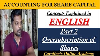 2 Accounting for Share Capital  Grade XII CBSE  Issue of Shares  Oversubscription [upl. by Otha465]