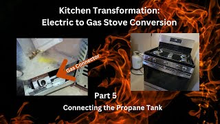 Kitchen Transformation Electric to Gas Stove Conversion Part 5 [upl. by Yrailih456]