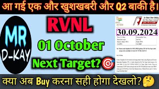 Rvnl Share Target🎯  Rail Vikas Nigam Ltd Share  Rvnl Share Latest News Rail Vikas share today [upl. by Aiykan756]