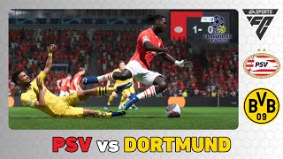 PSV EINDHOVEN vs BORUSSIA DORTMUND  Champions League 202324 [upl. by Jacquenetta]