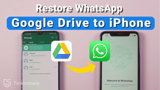 How to Restore WhatsApp backup from Google Drive to iPhone [upl. by Annahc]